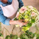 Afternoon Mimosas Bouquet of Orange Asiatic Lilies